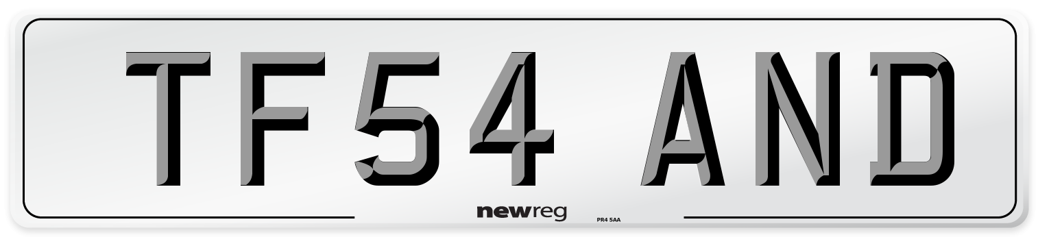 TF54 AND Number Plate from New Reg